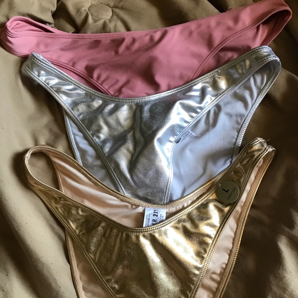 Lot of 3 Forever 21 bathing suit bottoms.